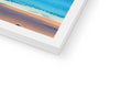 An image of a red sunset on top of a white and blue picture book.