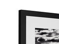 Beautiful picture frame filled with a black and white photograph on a wall