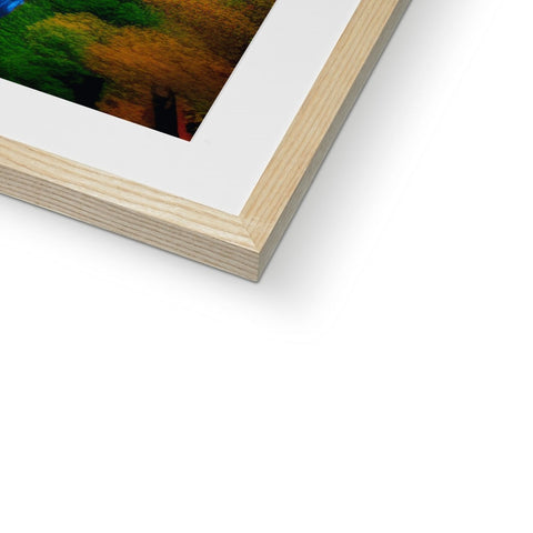 An image of an abstract picture of a watercolor image on a blue photo frame