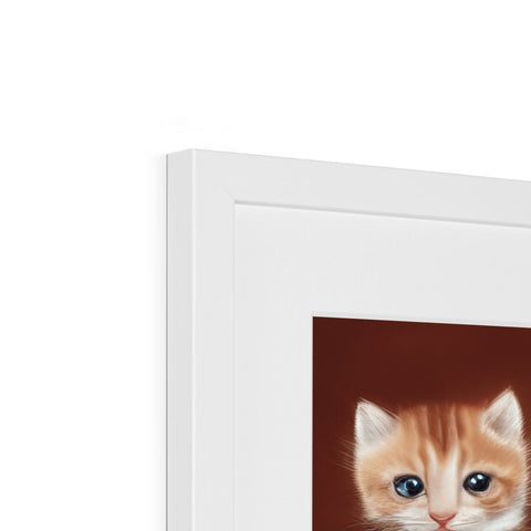 A picture frame has a picture of a cat with a bowtie on it in it
