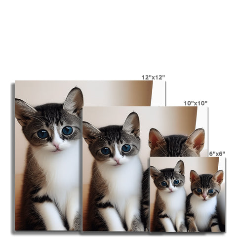 An image is shown against a flat picture of some cats.