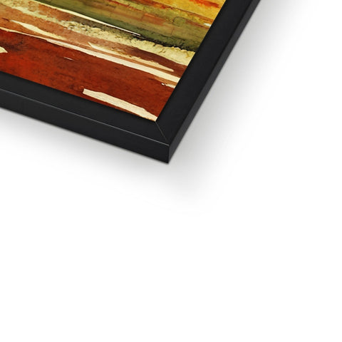 Art print on a picture frame decorated with different colours.