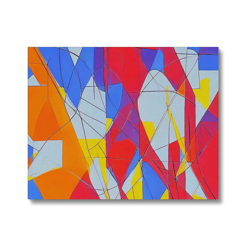 An art print with a lot of colors and a very colorful abstract style of design.