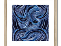 A wooden art print of a white wave flying in a dark blue sky.