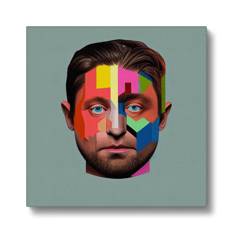 a mac album that has a large face on it that is painting the face of a