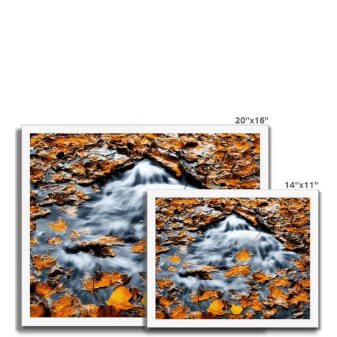 Three photos of mountains and some leaves with rocks on top of a blanket.