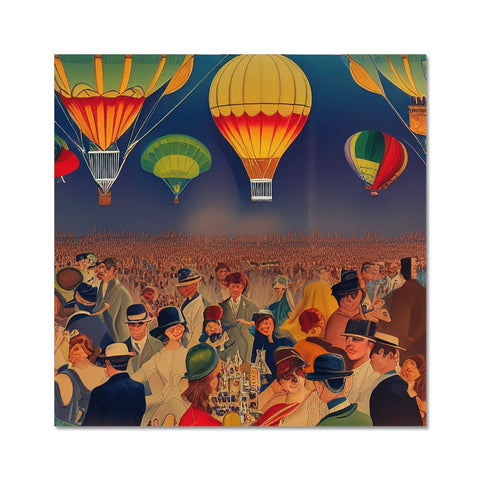A place mat with hot air balloons on it