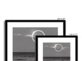 A picture frame of four silhouettes of two pictures that have eclipsed.