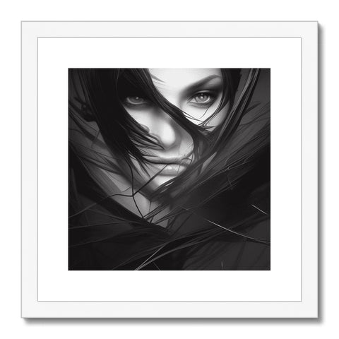 A pink framed image in high quality prints on white material with black and white border.