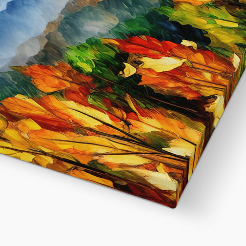 An art print painted on ceramic tile with vibrant colors.