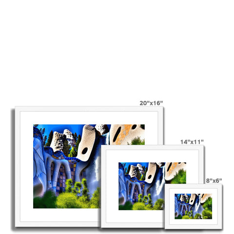 A photograph of a greeting card displayed on a white sheet with colorful photo frames, printed