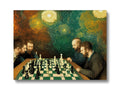 Art print photo of four men playing chess and playing chess