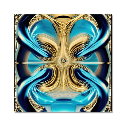Art print of an aquarius that is reflected in a mirror on the ocean.