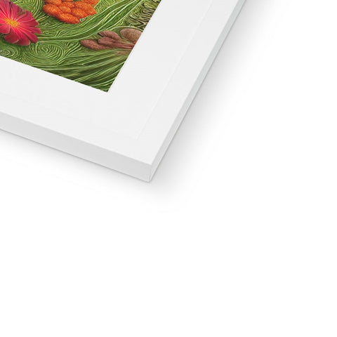 A softcover print of a flower with a picture of a vegetable.
