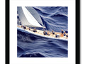sailing vessels and sailboats with sailboats on the ocean, white sails on some