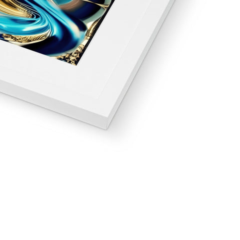 A softcover photo of an abstract picture that has a water view.