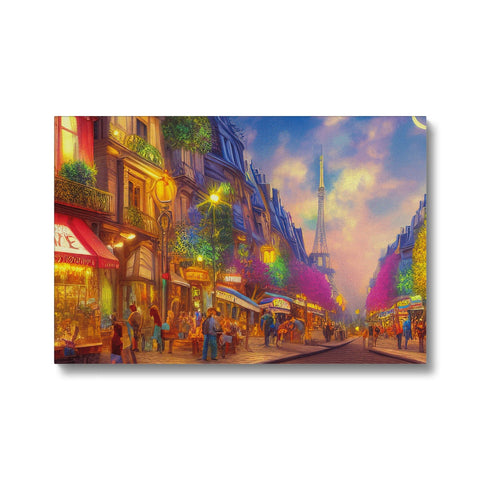 Art print of a street scene in Paris, Paris.
