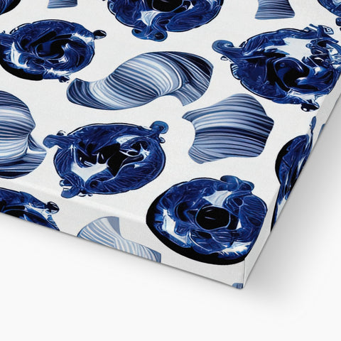 A blue tablecloth with a paper pattern in a book with a tablecloth