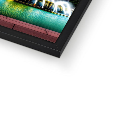 A picture of a picture frame containing a screen on it's side.