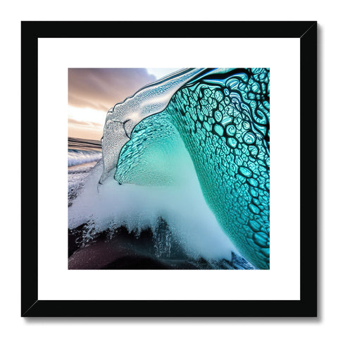 A photo in art prints of a large wave on the water.