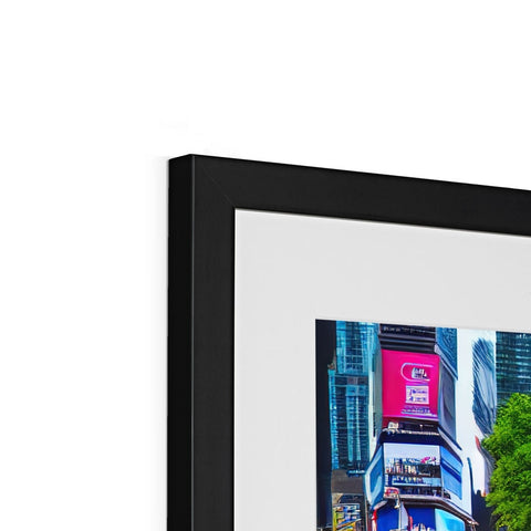A picture frame on a large flat display screen is with a photograph.