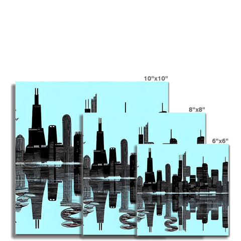 A city skyline is shown in a computer rendering of a city.
