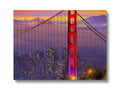 The cityscape of San Francisco is shown on a placemat set of place mats