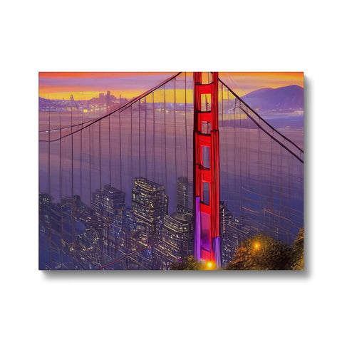 The cityscape of San Francisco is shown on a placemat set of place mats