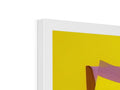 A yellow and white photo book with yellow note with red ribbon and a yellow bird.