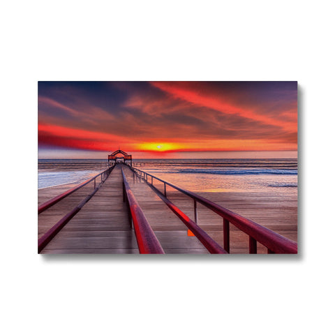 A silver photo of a beautiful sunrise on this white backdrop is shown on a card.
