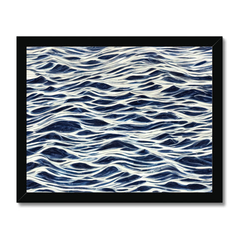 View of the sea on ocean waves with a white ceramic tile tile wall.