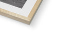 A very modern photo of a wooden frame on a wood book display in its background