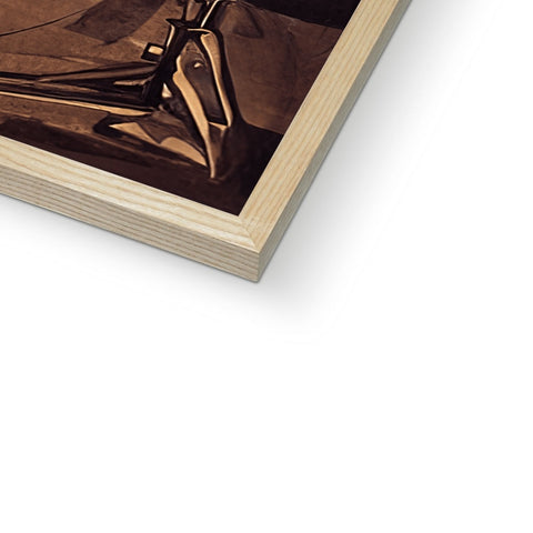 A softcover book on a book shelf that has a photograph with a wooden frame on