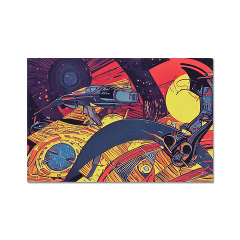 An artistic mouse pad and mouse pad laying on top of a dashboard on the side of