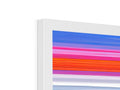 A white paper with colored paint on an apple background on a paper desktop.