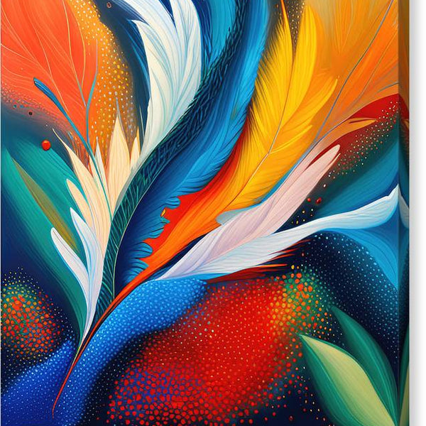 Abstract Bird Feather Art Colorful Painting - Canvas Print – artAIstry