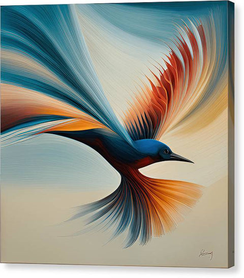 Abstract Bird Flying Painting - Canvas Print