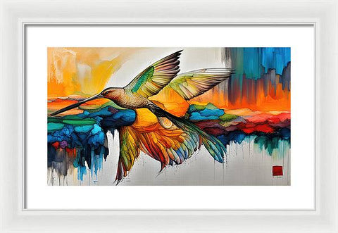 Abstract Cool Creative Bird Art - Framed Print