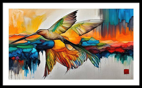 Abstract Cool Creative Bird Art - Framed Print