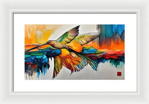 Abstract Cool Creative Bird Art - Framed Print