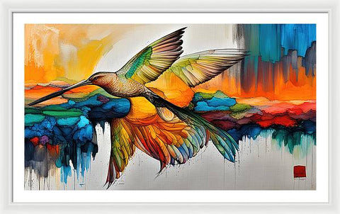 Abstract Cool Creative Bird Art - Framed Print