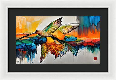 Abstract Cool Creative Bird Art - Framed Print