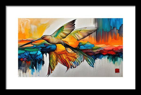 Abstract Cool Creative Bird Art - Framed Print