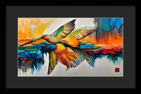 Abstract Cool Creative Bird Art - Framed Print