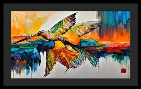 Abstract Cool Creative Bird Art - Framed Print