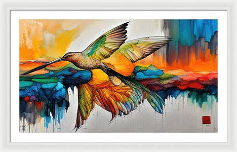 Abstract Cool Creative Bird Art - Framed Print