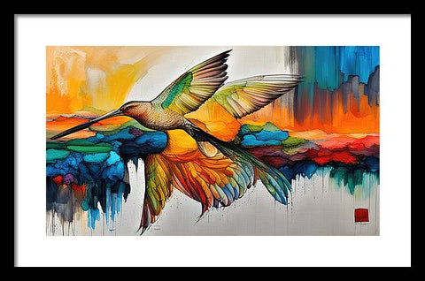 Abstract Cool Creative Bird Art - Framed Print