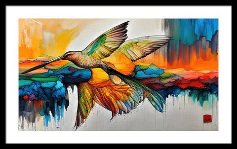 Abstract Cool Creative Bird Art - Framed Print