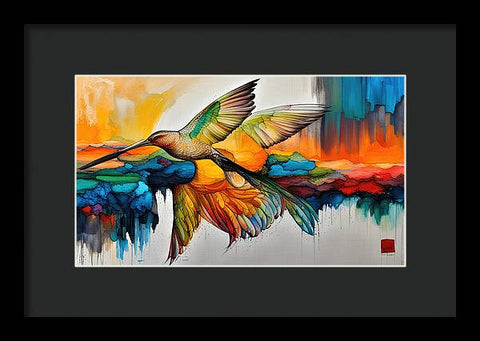 Abstract Cool Creative Bird Art - Framed Print