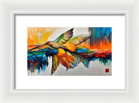 Abstract Cool Creative Bird Art - Framed Print